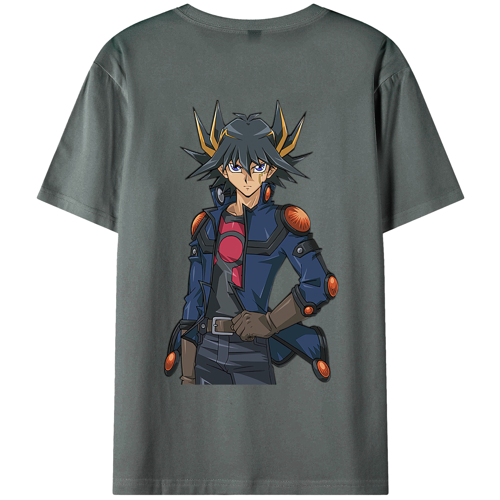（画像用） 遊☆戯☆王 Yu-Gi-Oh! 綿100％ メンズ半袖Tシャツ（バックプリント） 通気性